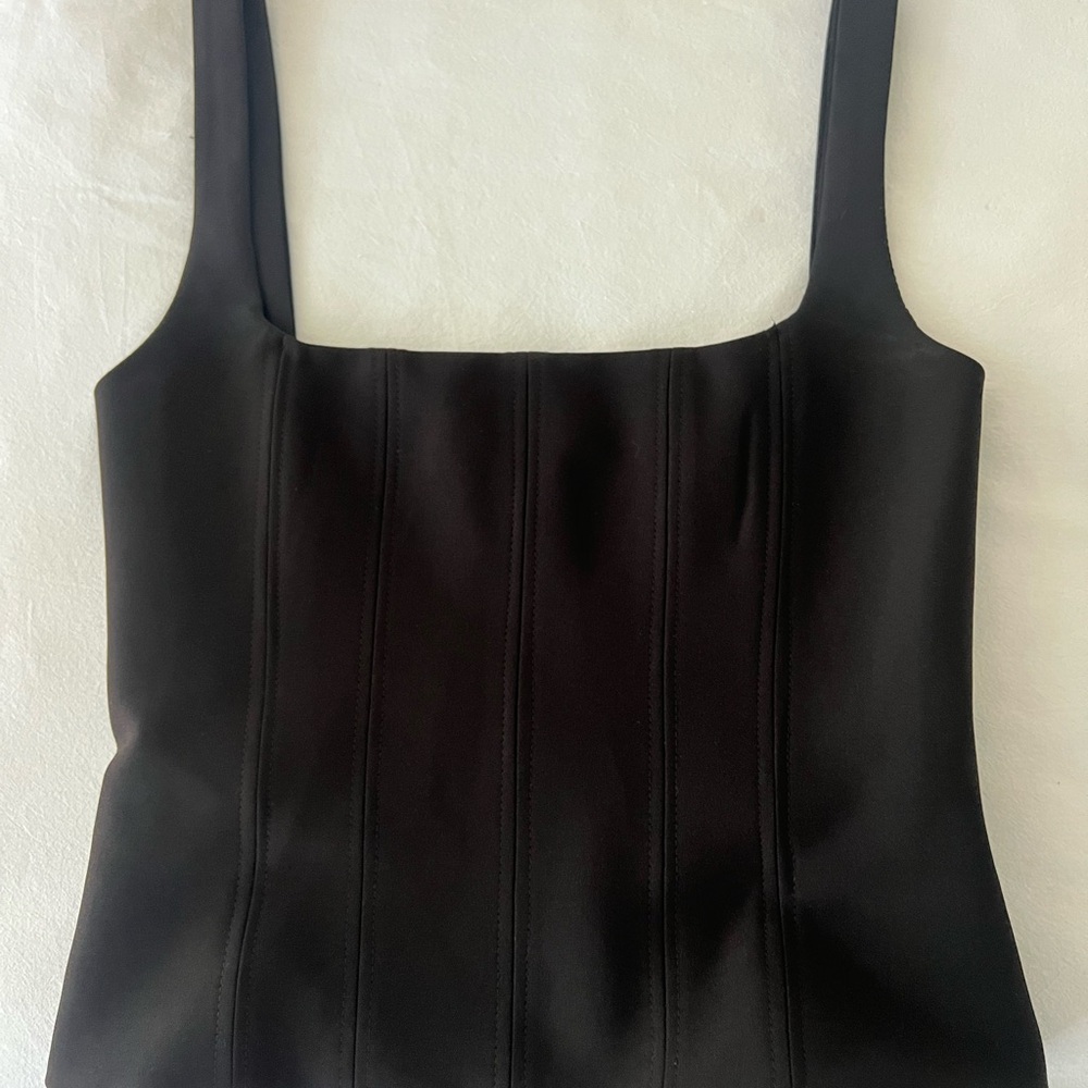 Zara Black Corset Tank Top